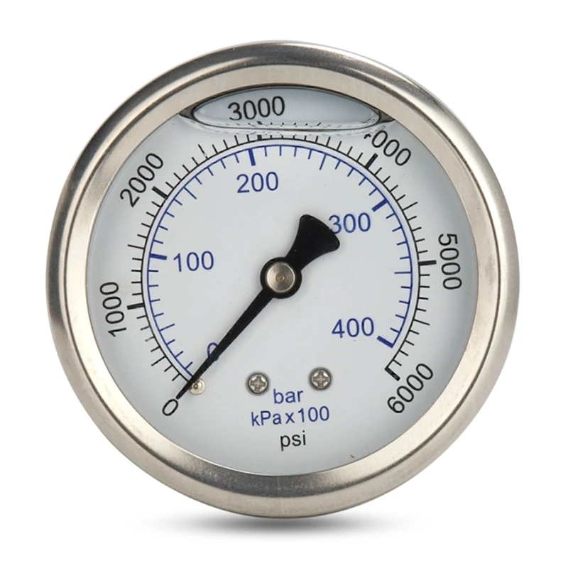 High Stability Pressure Washer Gauges 6000psi Quick  Pressure Gauges with N14x1.5 Thread used for Power Washer 69HF