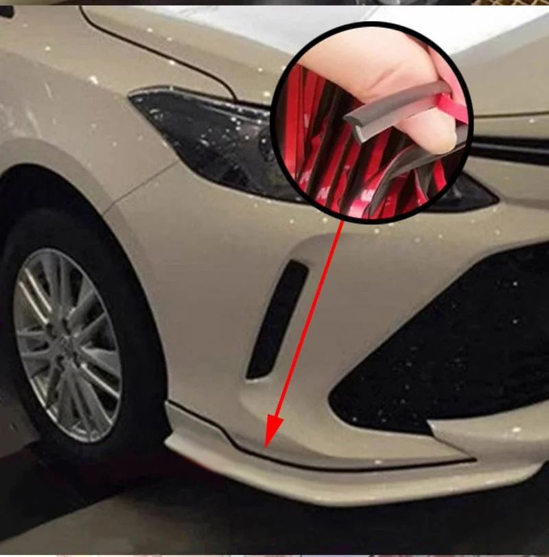Auto Gummi dichtung streifen kleine schräge T-Typ Dichtung kantens palt streifen wasserdichte Schallschutz streifen für Stoßstangen lippen scheinwerfer – Detail 6