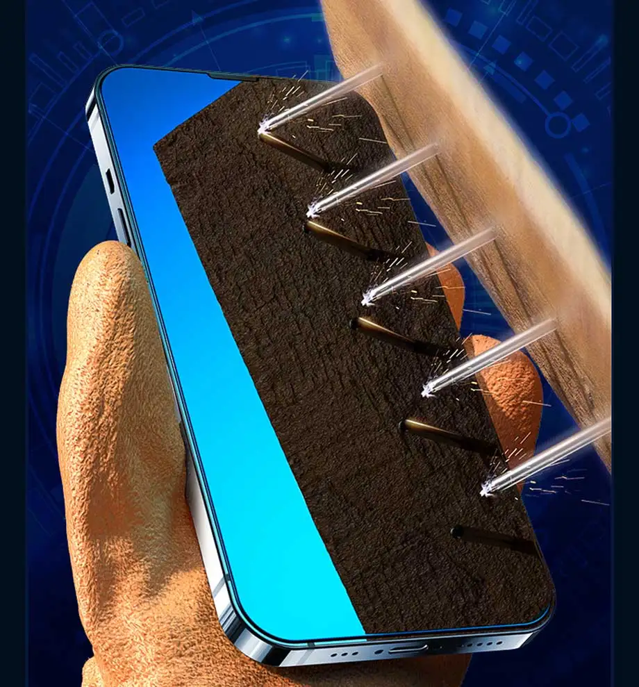 Sbb3407855fb74c4dbf4320ccc3378852n 4PCS Tempered Glass for iPhone 11, 12, 13, 14, 15 Pro, XR, X, XS Max Screen Protector on for iPhone 12, 13 Mini, 7, 8, 6 Plus SE Glass Mallzona