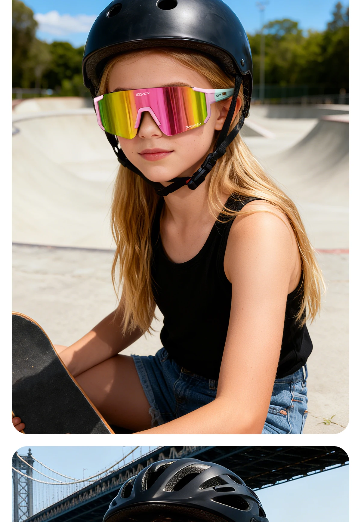 SCVCN Photochrome Kinder Sportbrille Kinder Rennräder Radfahren Brillen UV400 Brille Outdoor Radfahren Teenager Sonnenbrille – Detail 12