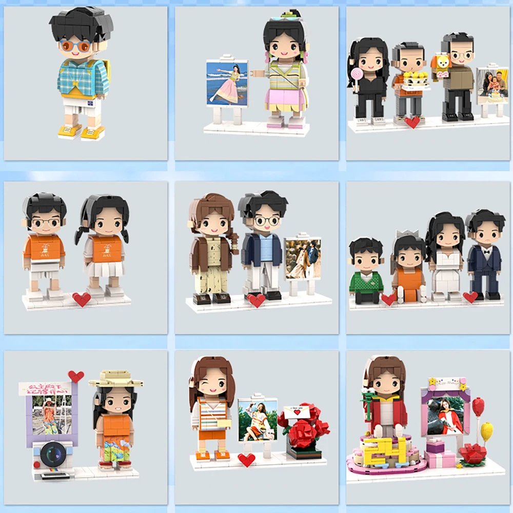 brick figures personalized Figure Building Block Sets customize the mini version of you Unique gifts for Birthday Anniver building block toys building block toy building block kits