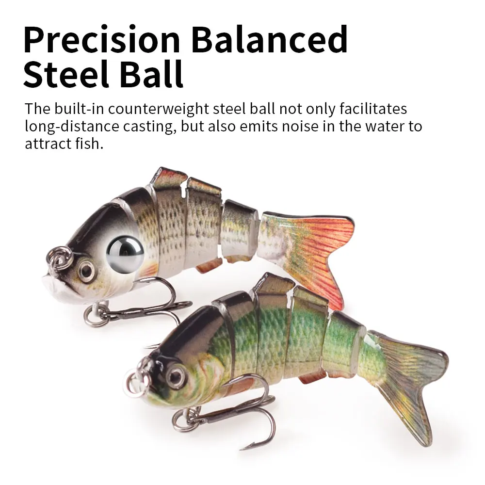 한린 7cm/2.76인치 8g 미니 멀티 조인트 쉐드 스윔베이트 낚시 미끼 세그먼트 워블 베이트 낚시 크랭크베이트 배스용 태클