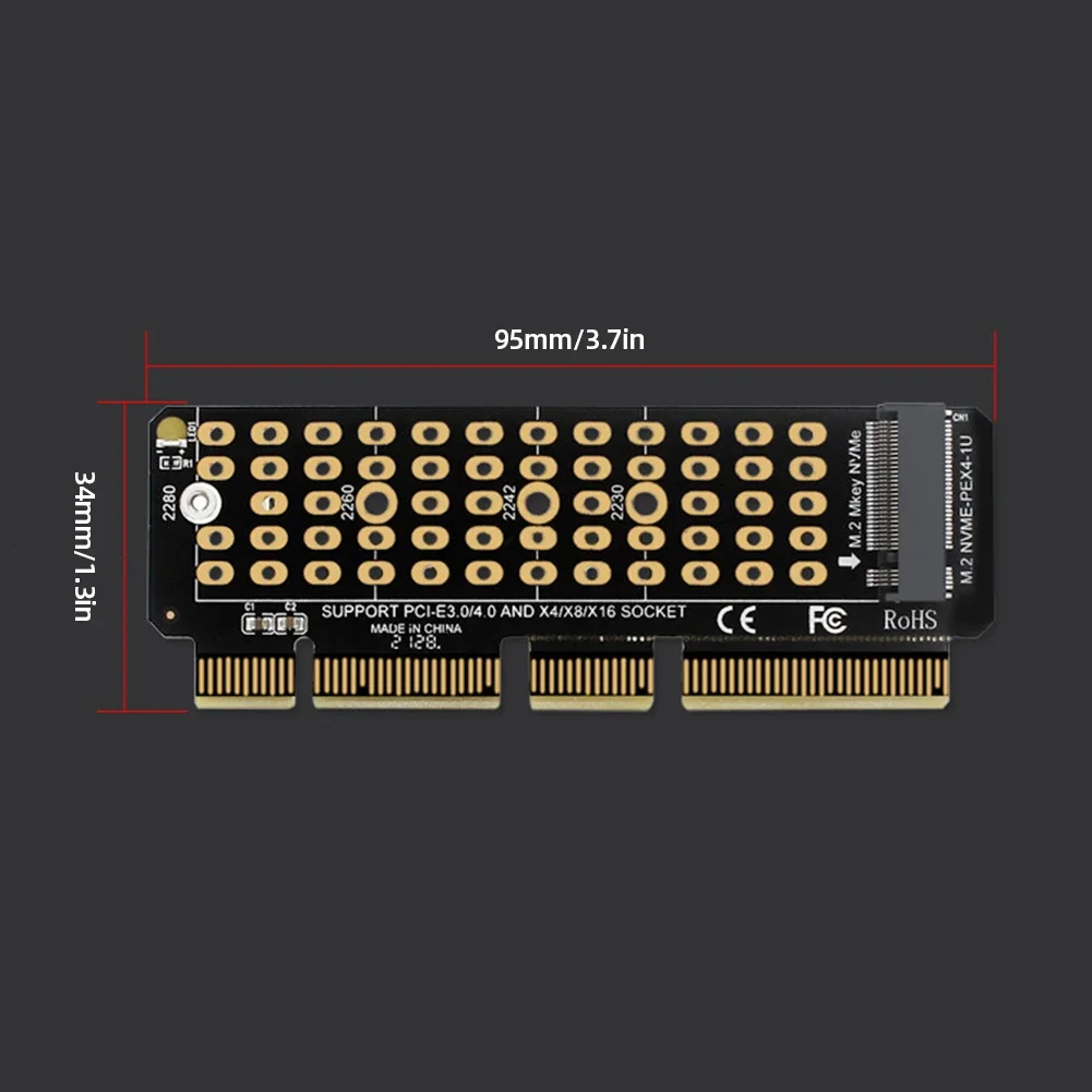 M2 NVME Adapter Card PCIE4 Accelerator for 2230-2280 SSD