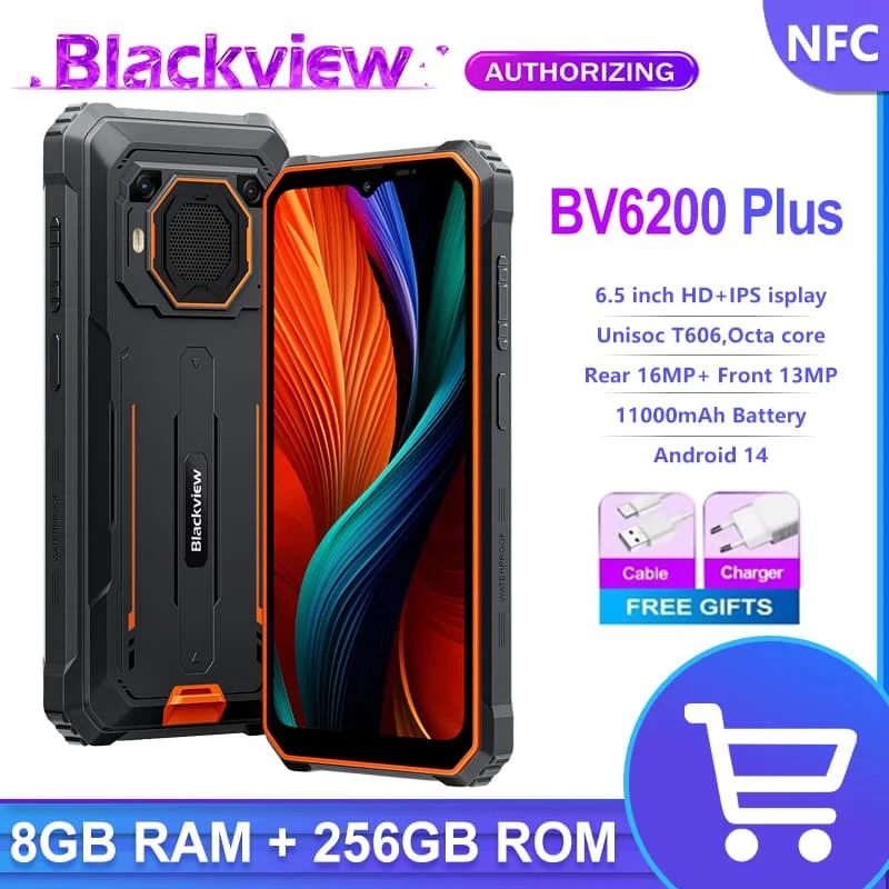 Blackview BV6200 Plusタフネススマホ 11000mAh、6.56インチHD+