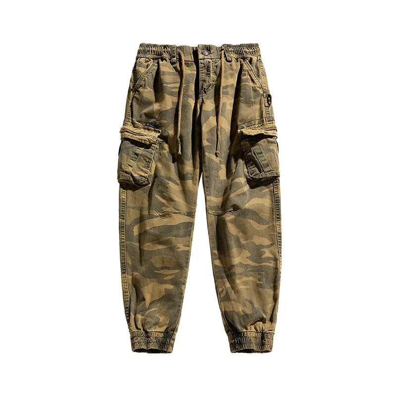 CAAYU Joggers Mens Cargo Pants Men Multi-pocket Male HipHop Japanese Streetwear Trousers Jogging Casual Camouflage Pants for Men