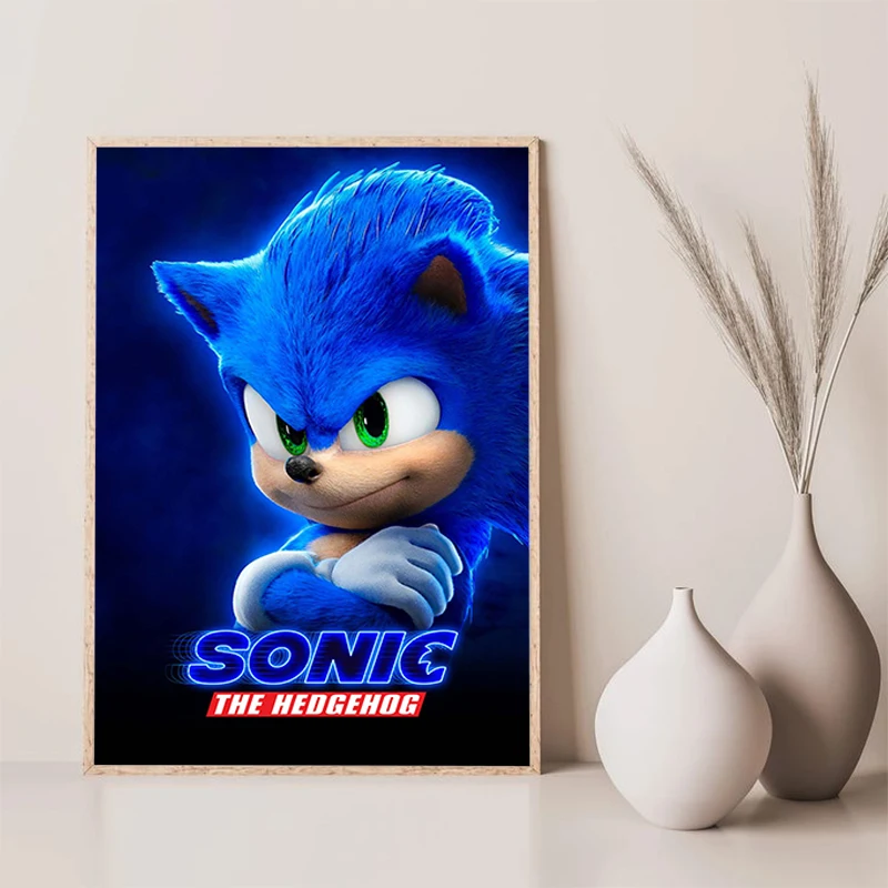 Póster de S-Sonic H-Hedgehog, decoración de habitaciones, decoración de salas de estar, decoración del hogar, carteles para decoración de paredes, pinturas decorativas