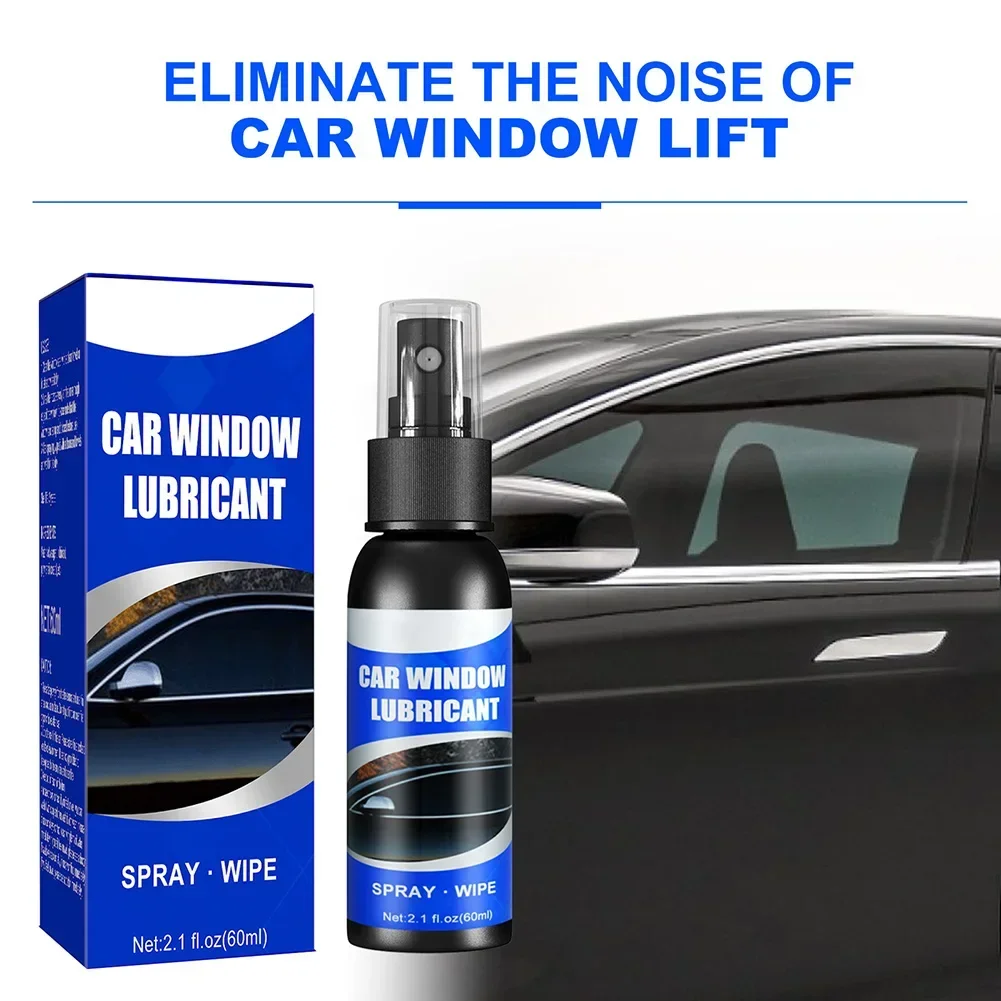 Car Lubricant 60ml Car Lubricant Window Door Rubber Strip Softening Spray Anti-rust Eliminates Noise Maintenance Window Lubricant Agent