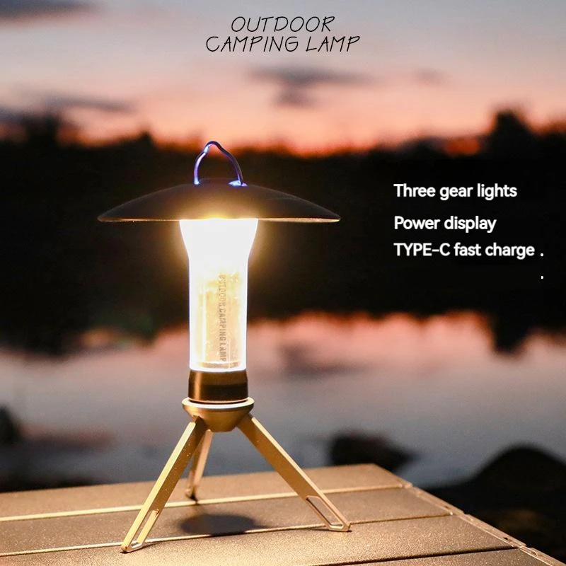 

Portable Camping Light with Magnetic USB Rechargeable 3 Lighting Modes Camping Lantern Outdoor Led Flashlight Tent Camp Supplies