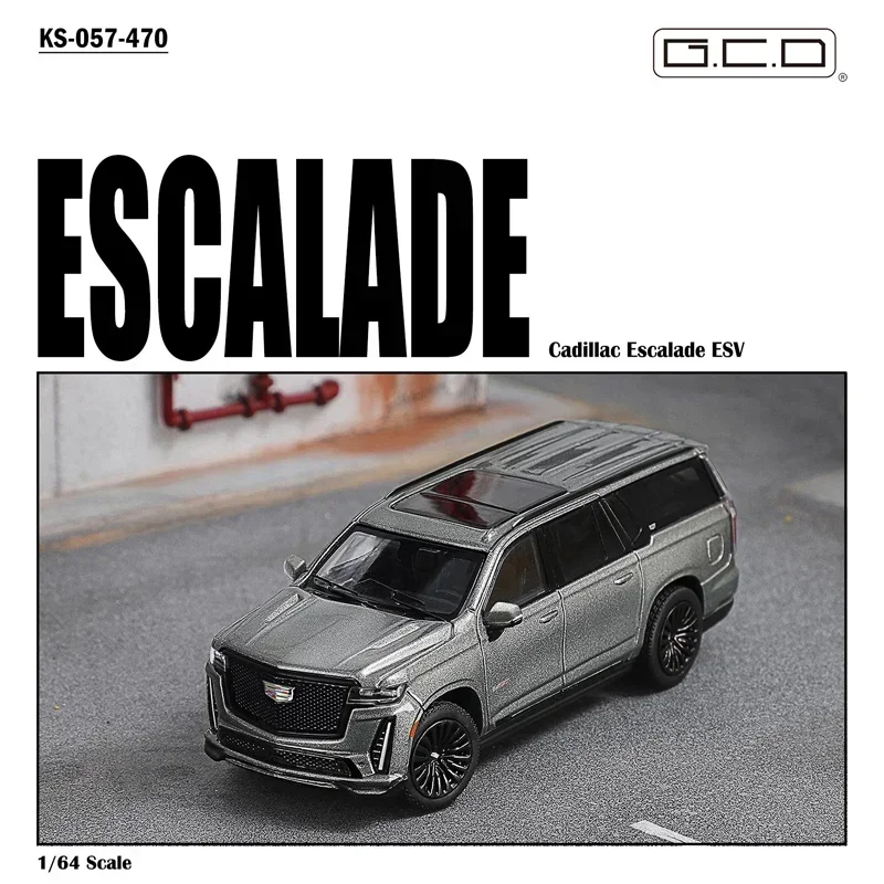 In Stock GCD 1/64 Cadillac Escalade ESV 2023 Alloy Toy Motor