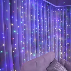 Luminous Curtain String Lights - Battery Operated Fairy Lights for Festive Home and Event Decor (Multicolor)