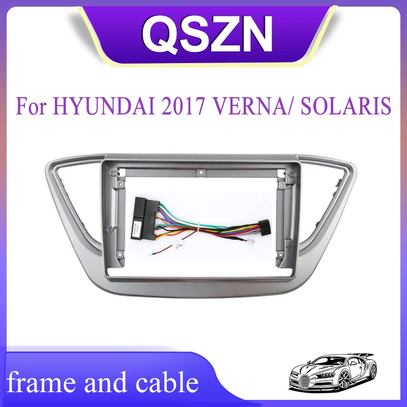 

9 Inch 2 Din Car Radio Fascia Fascias Panel Frame CD DVD Dash Audio Interior for HYUNDAI 2017 VERNA/ SOLARIS