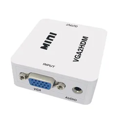 Universal HDMI to VGA Converter with Audio - 1080P HD Adapter (VGA to HDMI)