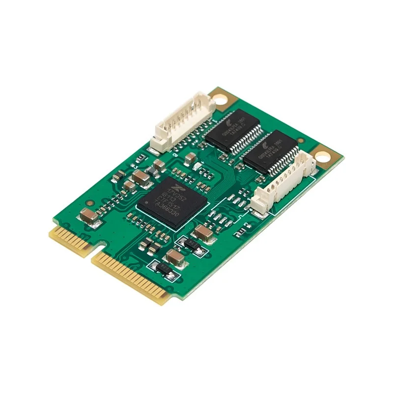 미니 PCI-Express ST370 SM-SLV352A-2S 내장형 산업용 COM 포트 RS-232 확장 카드 10/100/1000Mbps 재고 있음