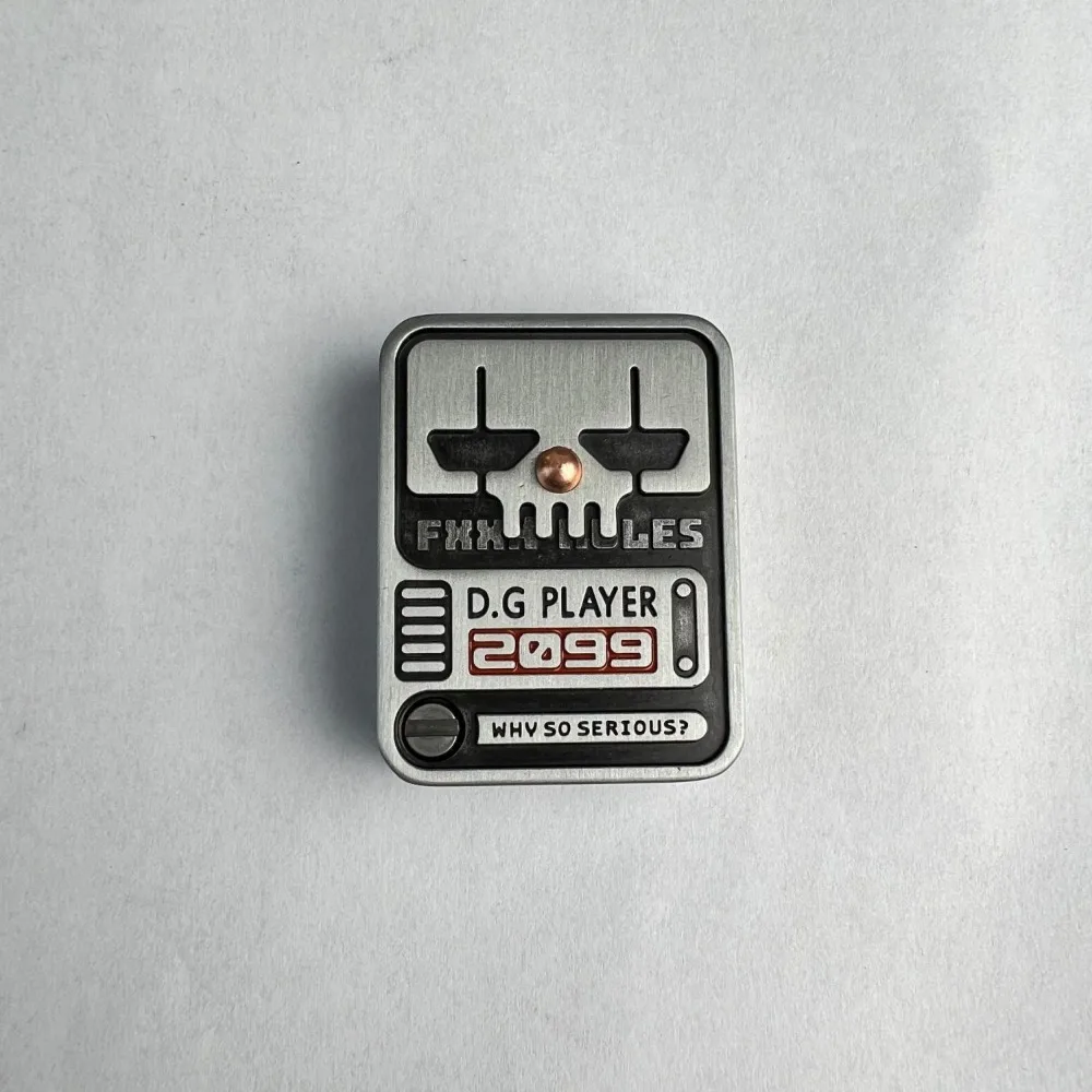EDC three-layer ghost head AQK poker Splat Coin metal snap coin push card magnet slider fingertip top decompression toy gift fidget toy sensory fidget toy anti stress toy push puzzle game