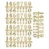 5 Sets Clock Accessories Numbers Self Adhesive Plate Mini Digital DIY Golden Plastic 1