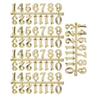 5 Sets Clock Accessories Numbers Self Adhesive Plate Mini Digital DIY Golden Plastic 1