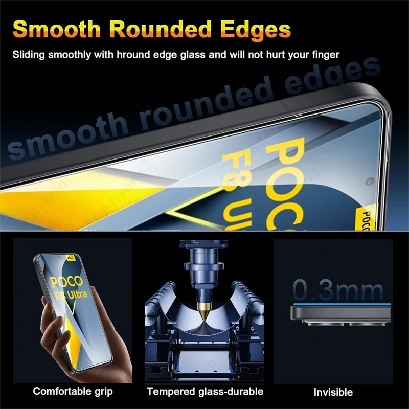 Set of 5 Clear 9H Tempered Glass Screen Protectors