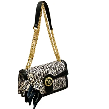 2024 Ladies Organ Small Square Bag Lucky Carousel Shoulder Crossbody Women's Bag High Feeling Fashion Zipper Storage Small Bag