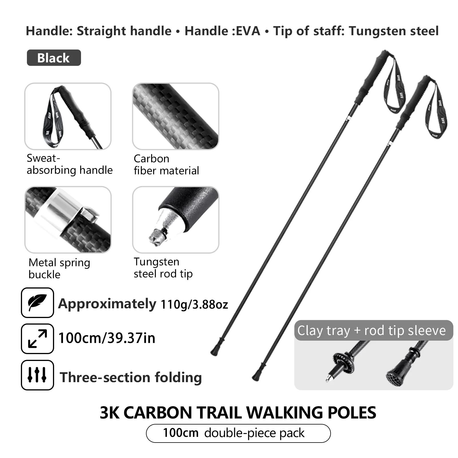  slider image of BISINNA 2pcs Ultralight Trekking