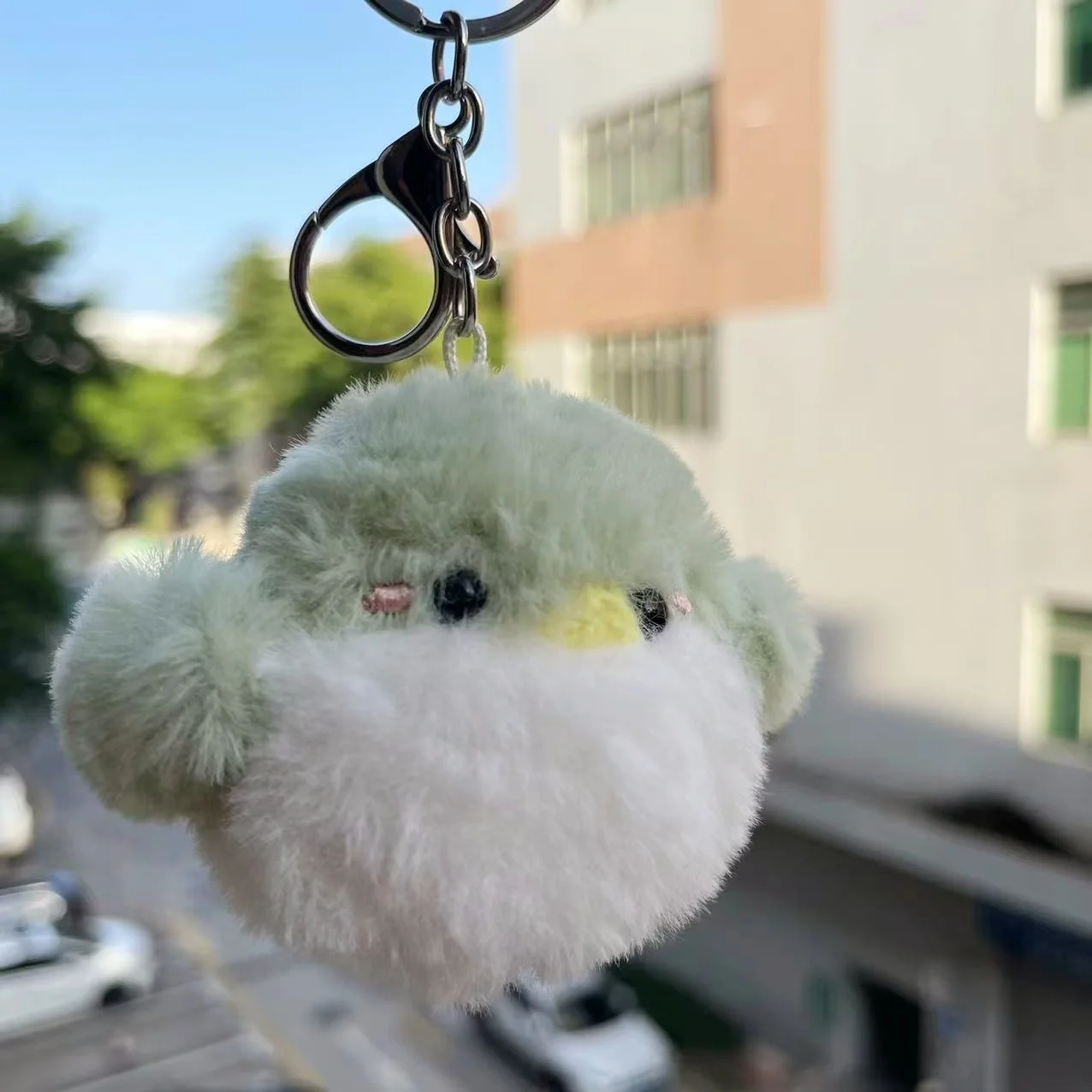 Kpop GOT7 Plush Keychain 9CM Cartoon Cute Green Bird Plush Doll