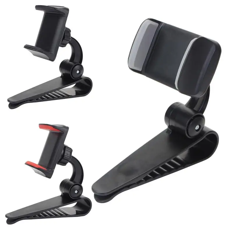 

360 degree rotation Visor Car Phone Holder Visor Phone Mount with Crocodile Teeth Clip Multifunctional mobile phone stand
