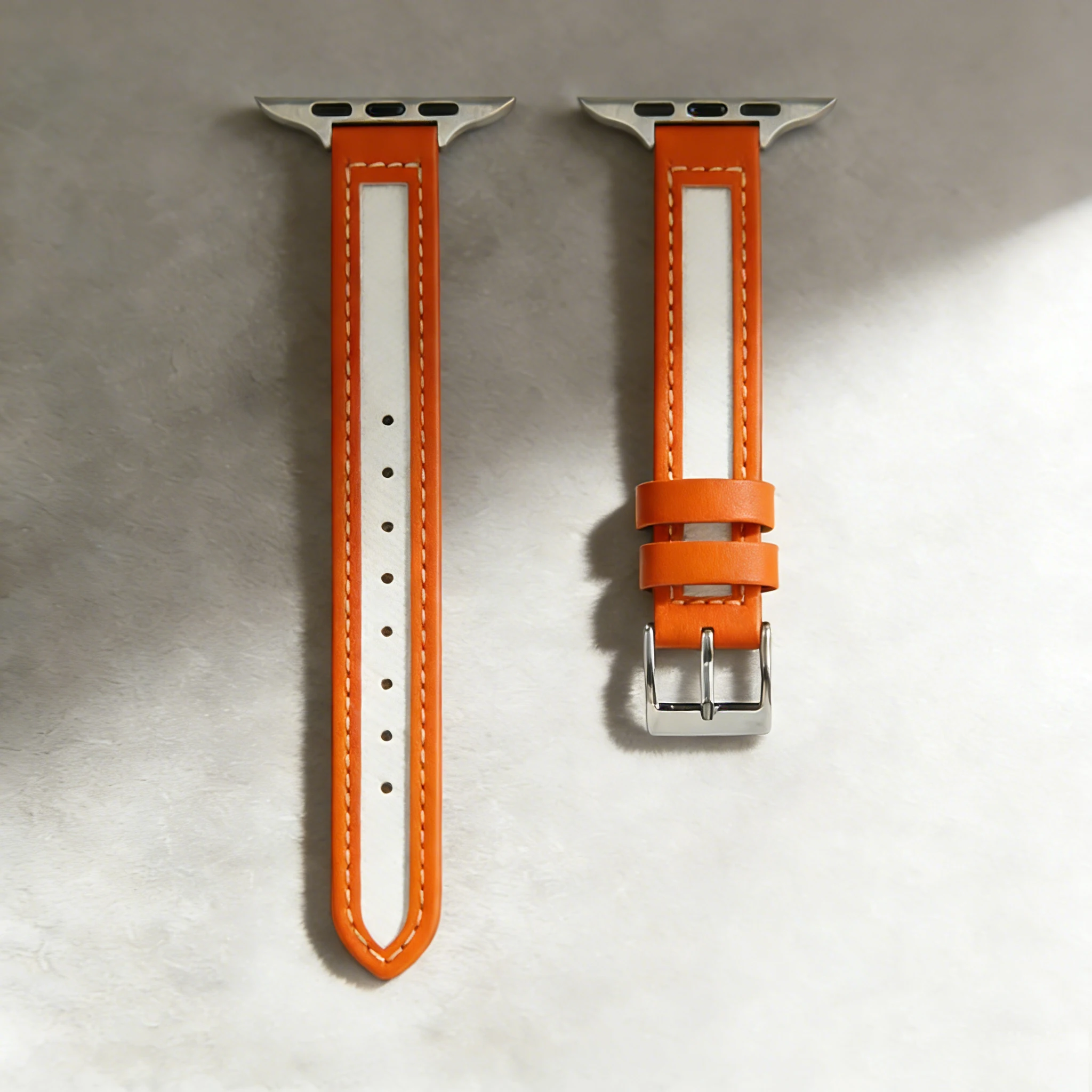 Elegant Leather Canvas Wristband