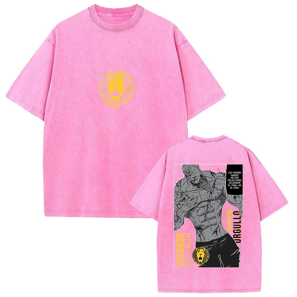 Vintage Washed Manga Graphic T-Shirt - Unisex Oversized Cotton Tee