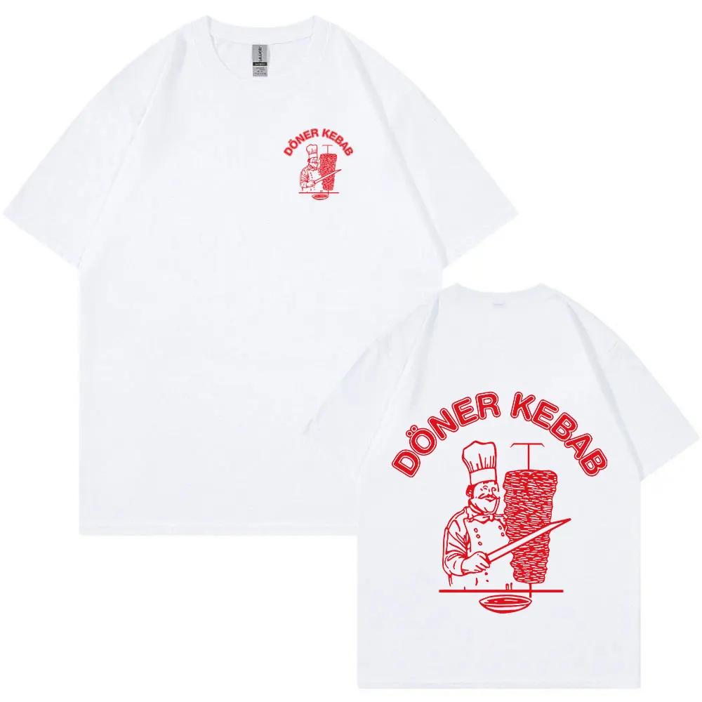 Döner Kebab Lustige Grafik T-shirt Herrenmode Sommer Baumwolle Kurzarm T Shirts Casual Übergroßen T-shirts Kleidung Streetwear
