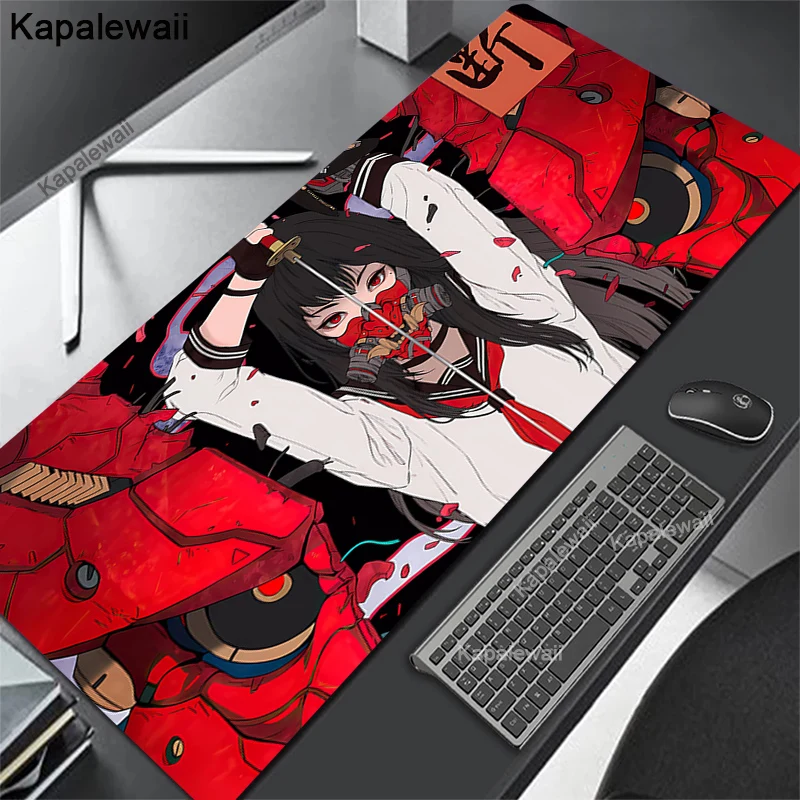 thumbnail image 1 of Alfombrilla de ratón de Anime Oni XXL, accesorios para juegos, alfombrilla de escritorio para teclado de Gamer, alfombrilla antideslizante para ordenador portátil y portátil, 80x30cm, 90x40cm, 1 of 5
