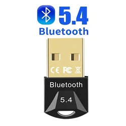 Enhanced USB Bluetooth Adapter for Audio and Peripheral Connectivity (Bluetooth 5.4 Dongle)