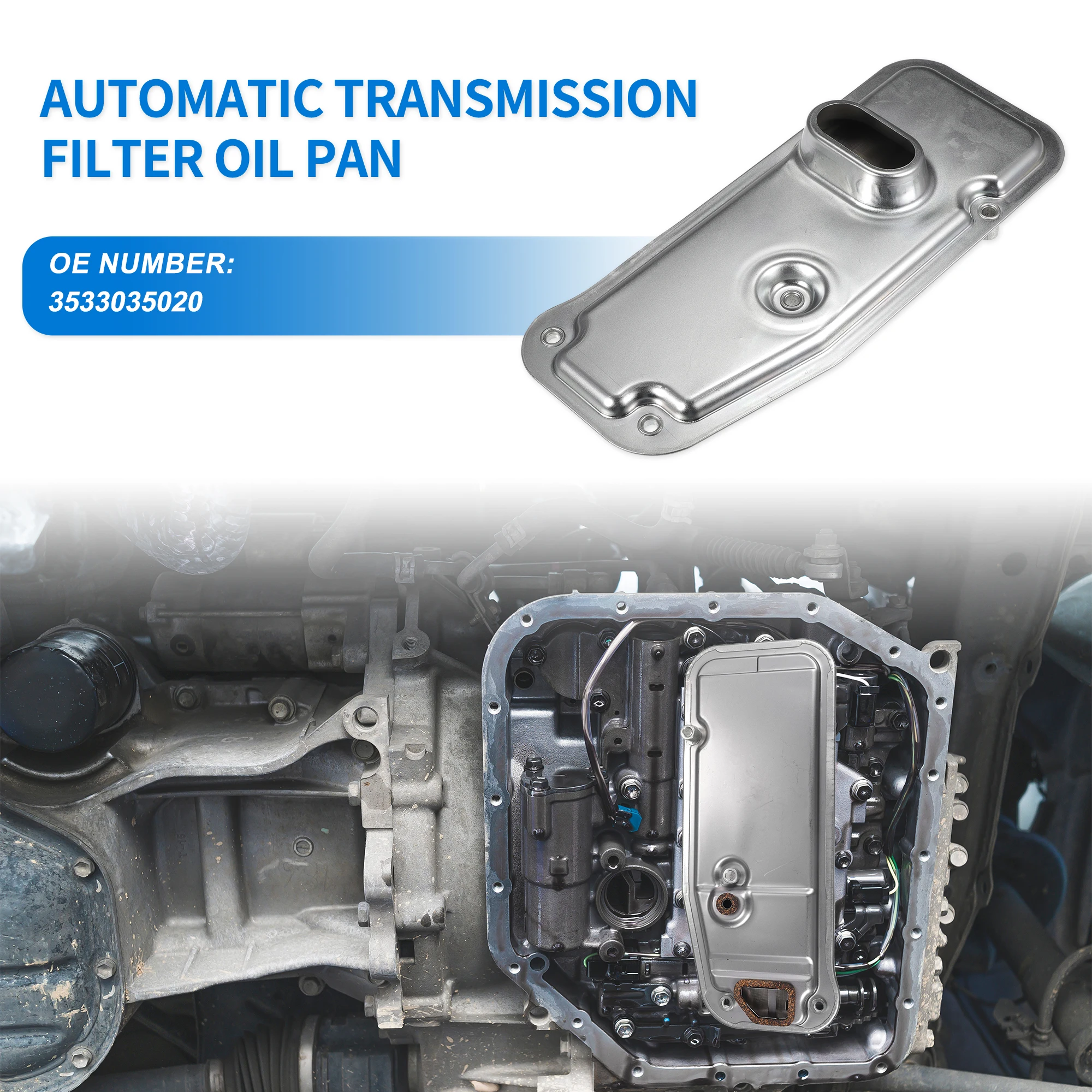 UXCELL A340F Automatic Transmission Filter Oil Pan Fit for Toyota 4Runner 1996 1997 1998 1999 2000 2001 2002 No.3533035020