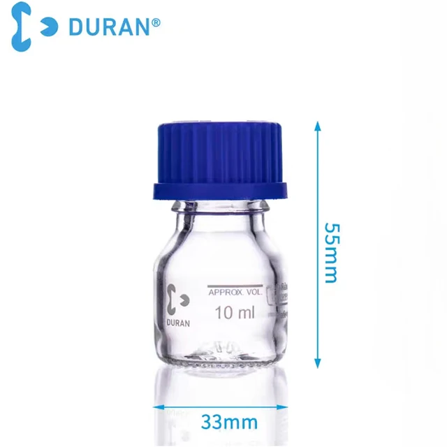 Bottiglie Da Laboratorio Vetro Borosilicato 100ml - Confezione 10 Pezzi | Tappo GL45 Autoclavabile - Foto 8