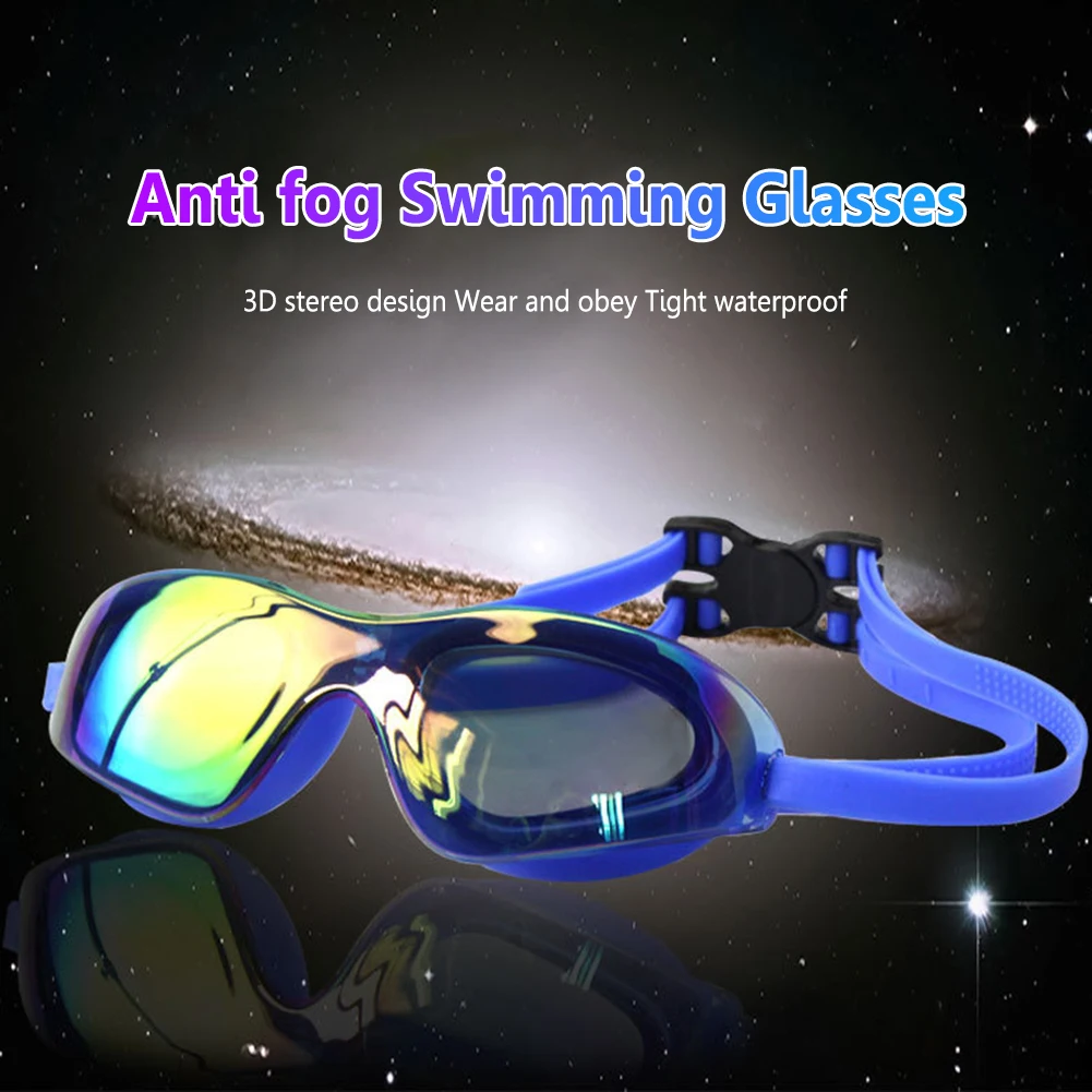 Swim Glasses Anti Fog Electroplate Diving Goggles