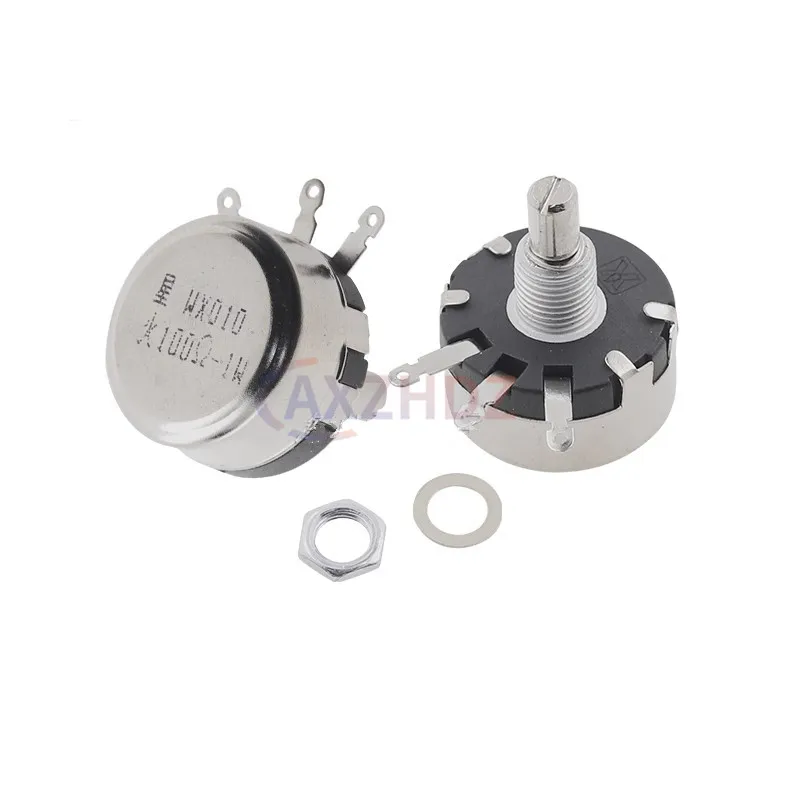2 Piezas De Potenciómetro Bobinado (wirewound) WX110 - 1W, Valores Variados (100R A 22K), Para Electrónica Y Reparaciones