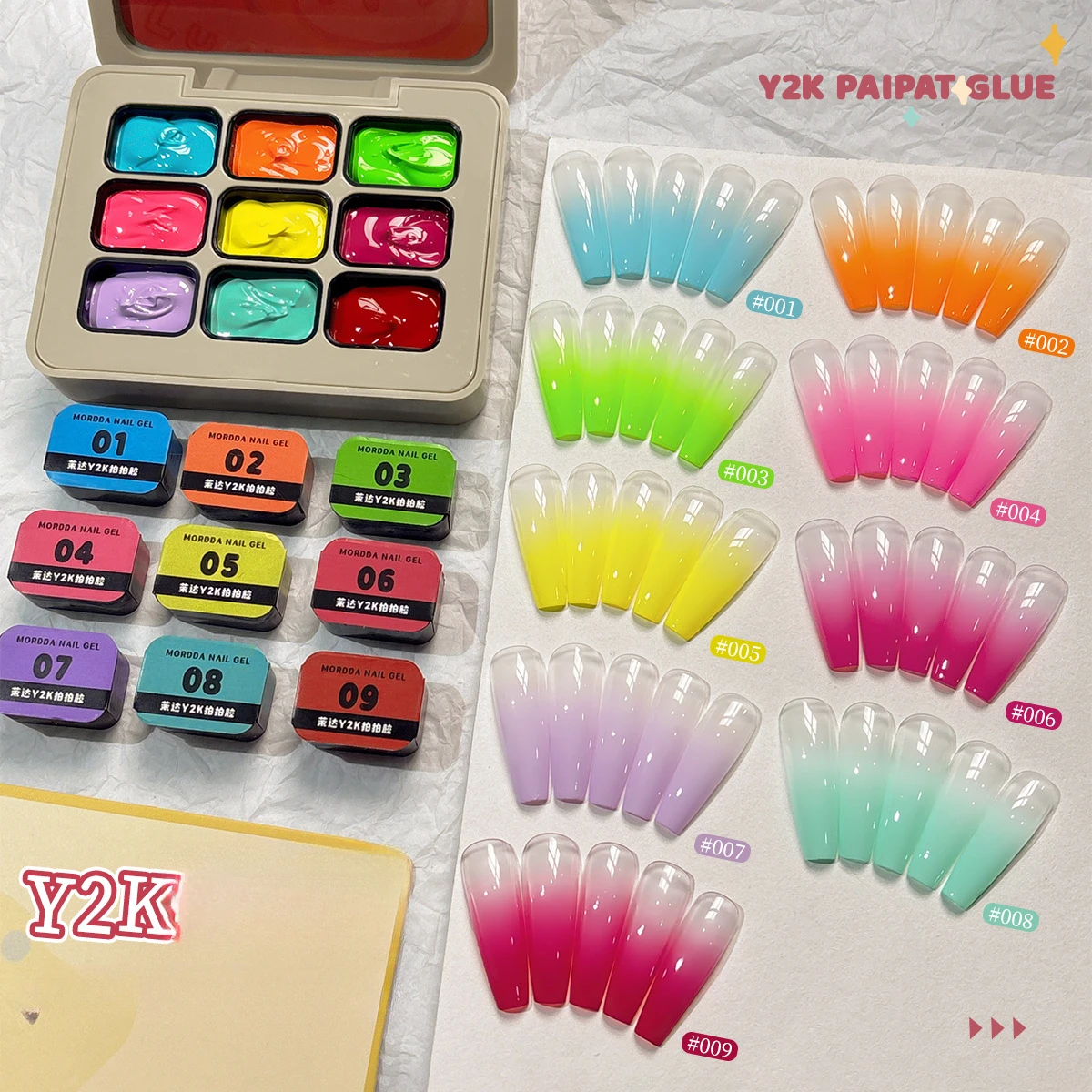 Ombre Fango Pat Pittura Vernice Gel Nail Disegno Gel Nessun Gradiente fluente Semipermanente Soak Off Unghie artistiche Gel Vernici per le unghie