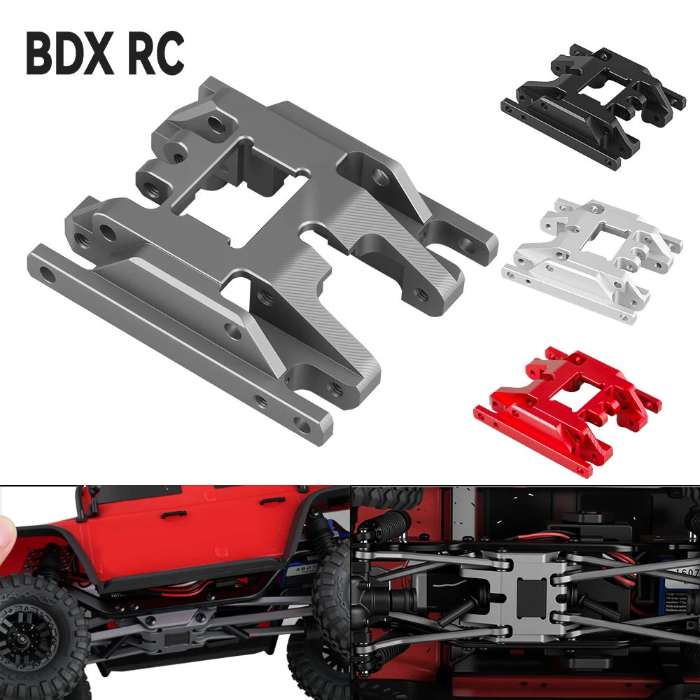 BDX RC Aluminiumlegierung Unterfahrschutz Getriebehalterung Getriebesockel Mittelrahmenstrebe Hops Up für TRX4M 1/18 RC Crawler Autoteile