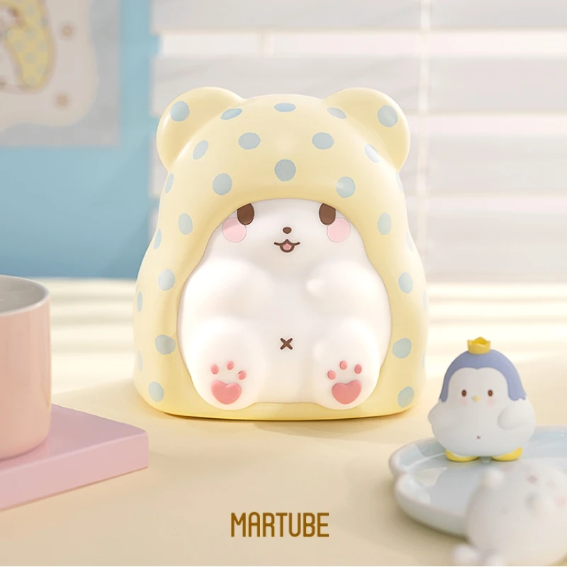 

Kawaii Оригинальное одеяло Sanrio maromofubiyori, медведь, хорошая Ночная лампа, рандомный светильник для девочек, подарок на день рождения, спальня, ночь