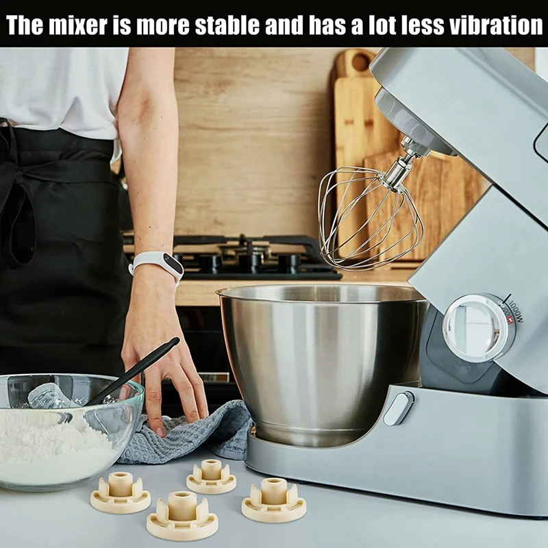 Mixer Accessories 5Pcs Foot Bottom Pad Stand Attachment Replacement Compatible For Kitchenaid 9709707