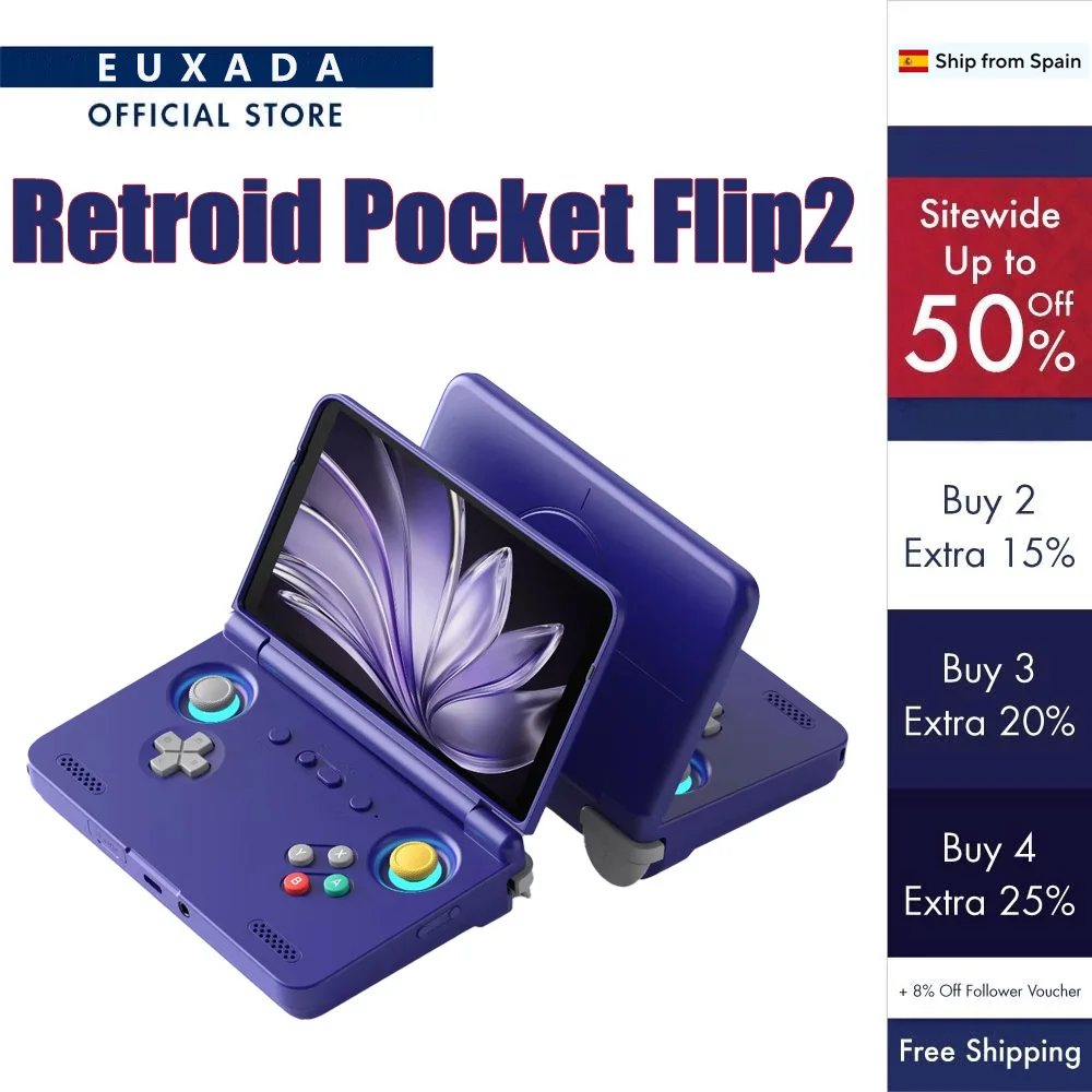 新品未開封 Retroid Pocket Flip 2 SD865 GC Retroid Pocket Flip 2 Handheld Android Game Console SD865