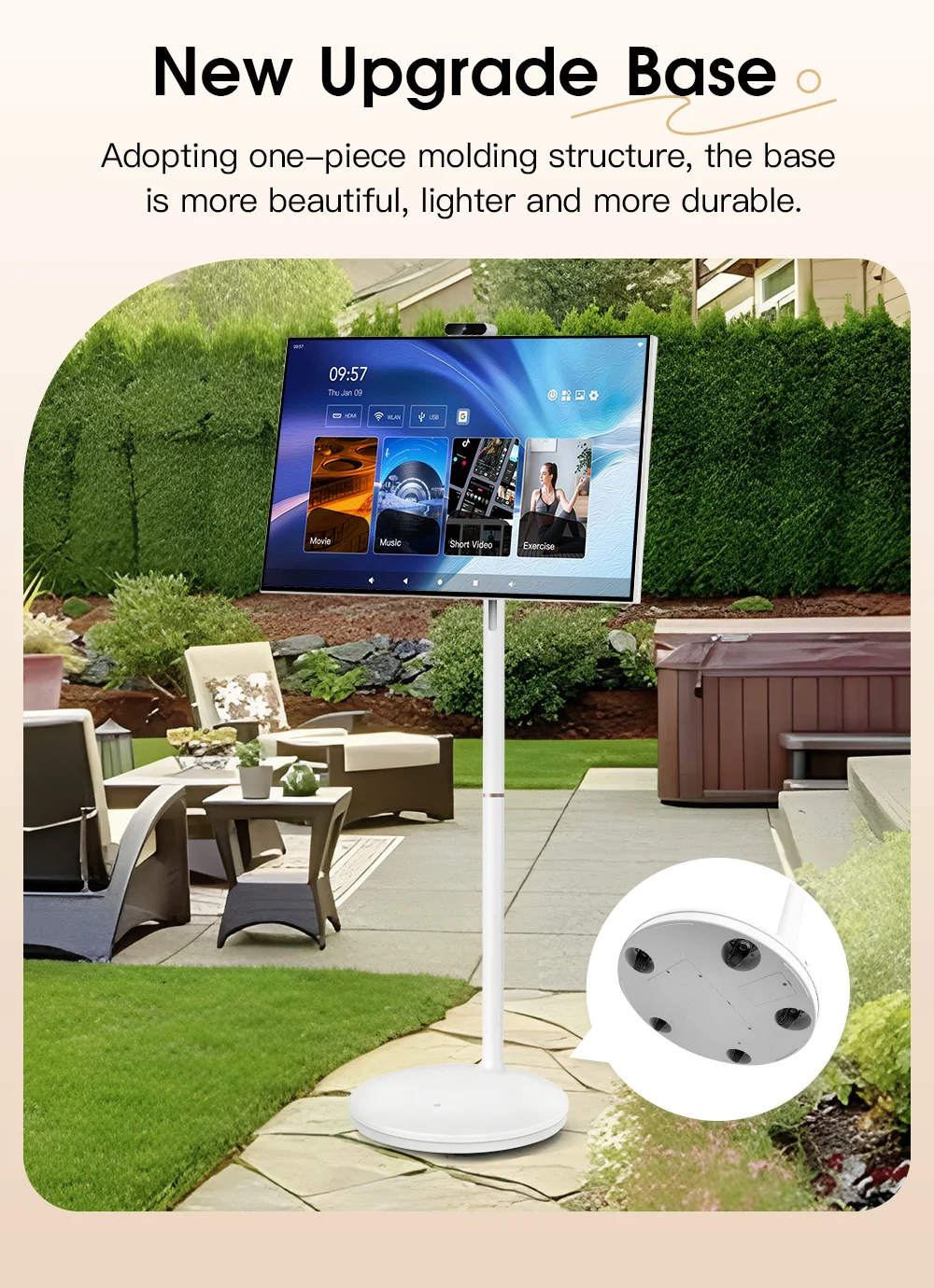 32 Inch 128GB Portable Smart TV 13MP Camera with Remote Control Android OS Full