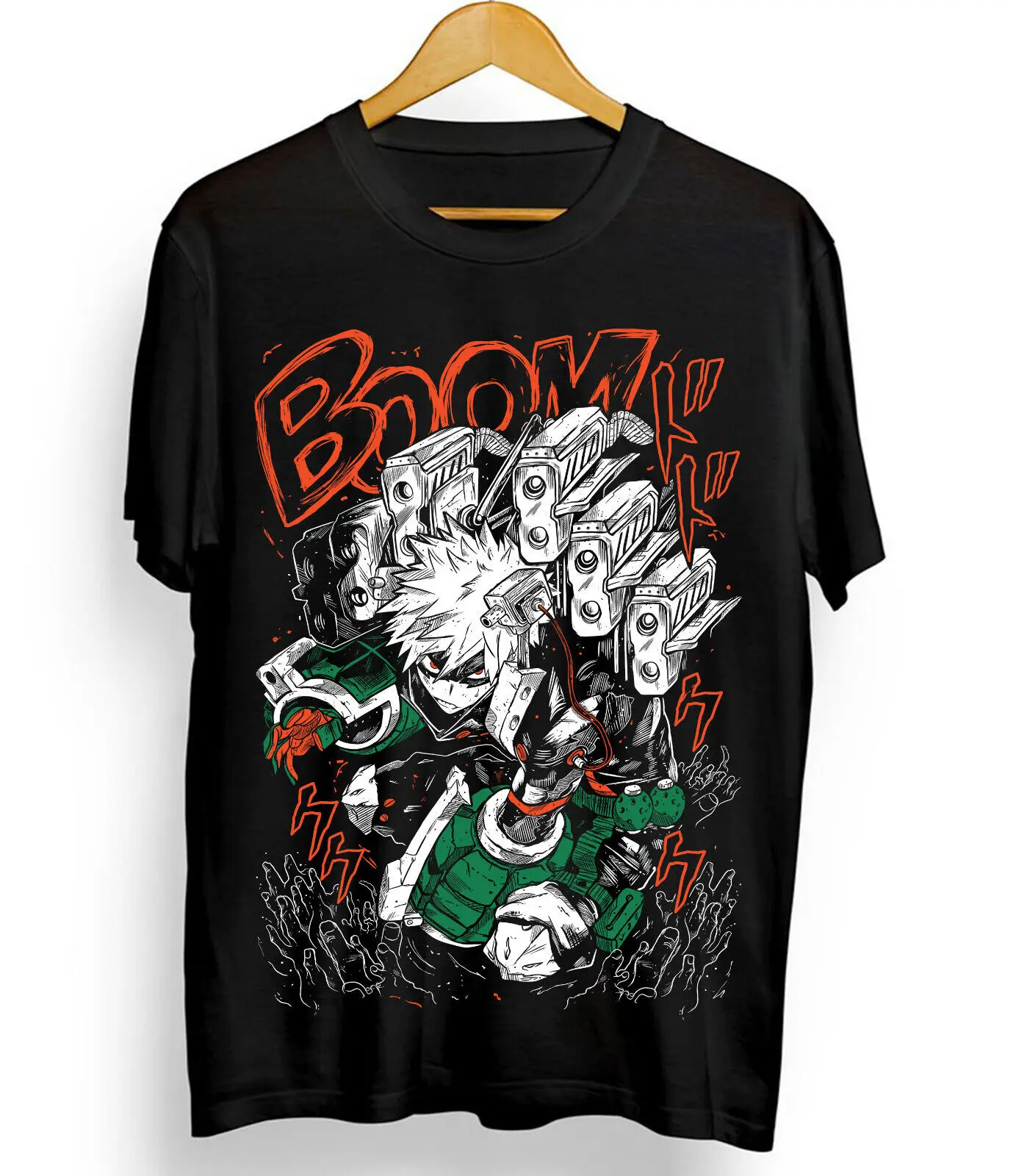 Bakugou & Izuku Hero Black T-Shirt