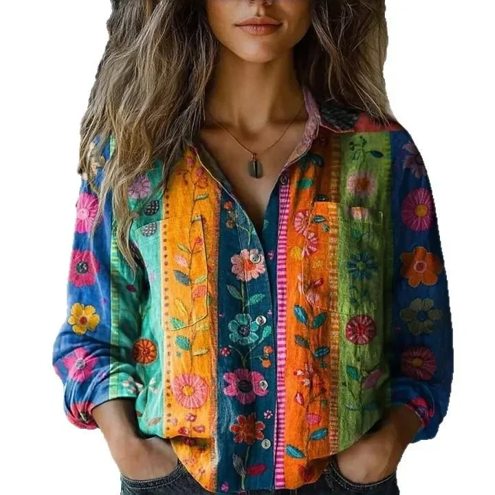 Nives Blouse Vintage Imprimée