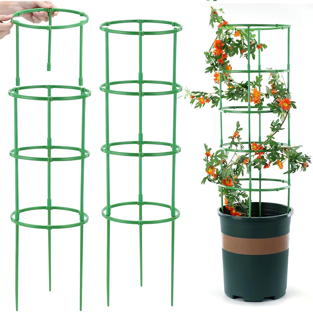 Jaula De Tomate Para Vegetales Y Frutas, 3 Paquetes De Soportes Para  Plantas Trepadoras Para Jardin, Bolsa De Cultivo Para Macetas, Robusto  Marco De Metal Para Plantas De Guisante Dulce, Flores(120cm, image size:1001x1001