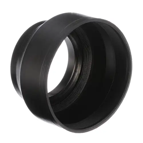 Rubber Tele Wide-Angle Lens Hood Standard 49mm 52mm 58mm 55mm 62mm 67mm 72mm 77mm Telephoto + Lente Cap For Nikon/Canon/Sony - Image 4