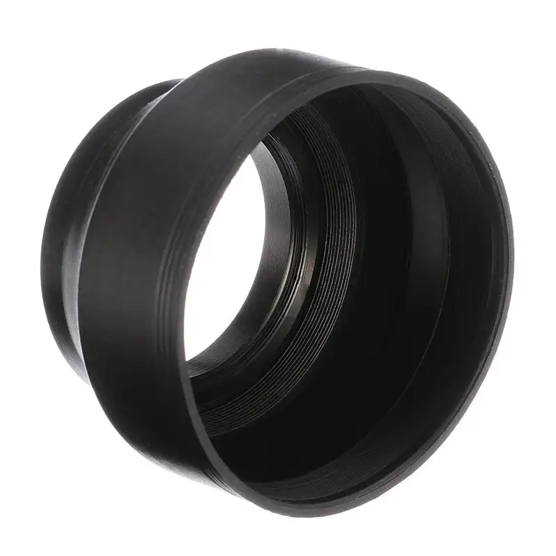 Rubber Tele Wide-Angle Lens Hood Standard 49mm 52mm 58mm 55mm 62mm 67mm 72mm 77mm Telephoto + Lente Cap For Nikon/Canon/Sony - Image 4