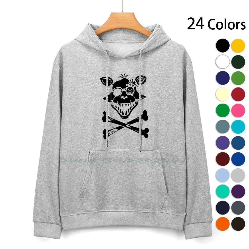 Fnaf Foxy Felpa Con Cappuccio In Puro Cotone 24 Colori Fnaf Foxy 100% Cotone Felpa Con Cappuccio Per Donna Uomo Regali Unisex Trasferimento Di Calore