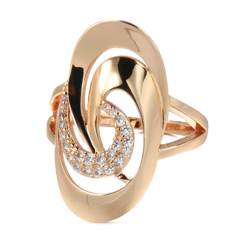 585 Rose Gold Rings for Women Natural Zircon Ring wedding rings gold rings