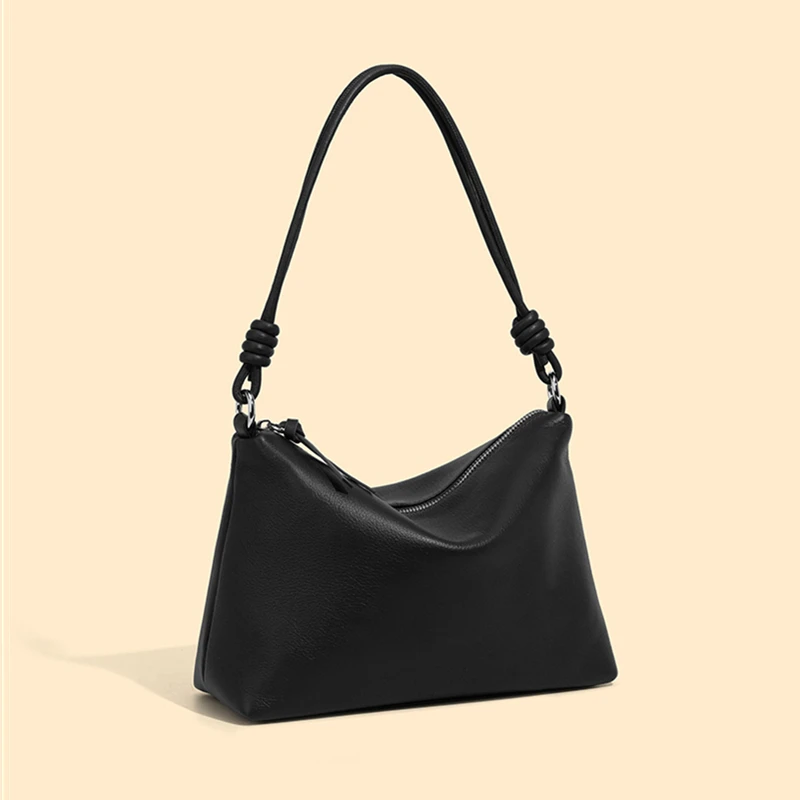 Cowhide Leather Underarm Shoulder Bags for Women Crossbody Purse