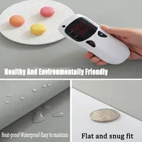 Leather Desk Pad Protector, Large Desktop Mat, Office Desk Mat, Non-Slip PU Leather with Stitched Edges Desk Blotter, Mouse Pad 6