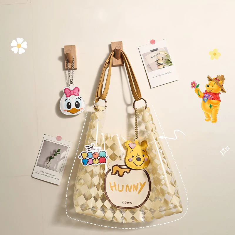 

Kawaii Anima Disney Daisy Summertime Transparent Jelly Bag Cute Sweet Cartoon Winnie Handbag Pendant Lovely Gifts for Girls